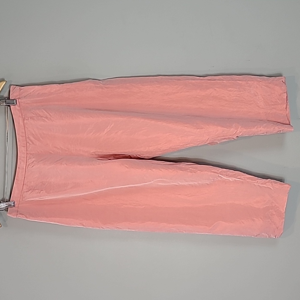 Elegant 100% Silk Pink Women's Ankle Pants SZ M